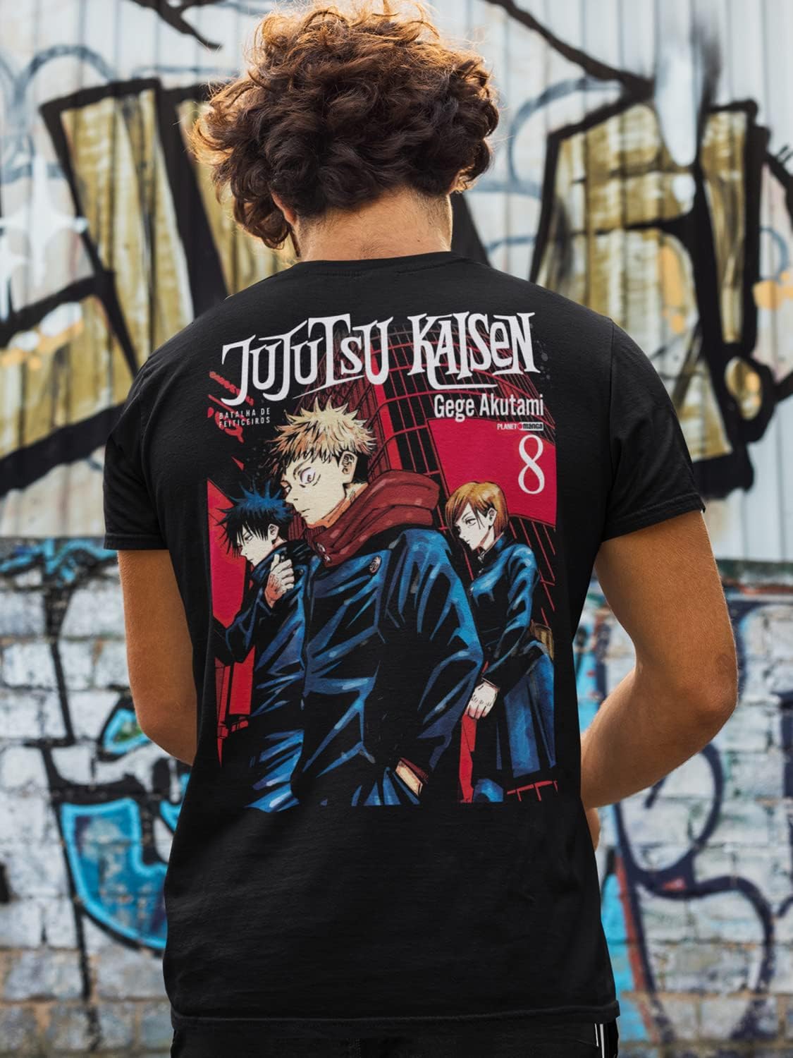 Rocky Fab Anime t Shirt for Men and Women Regular fit Jujutsu Kaisen t Shirts Round Neck gojo satoru Tshirt Black Half Sleeves Super Combed 100% Cotton 240 GSM